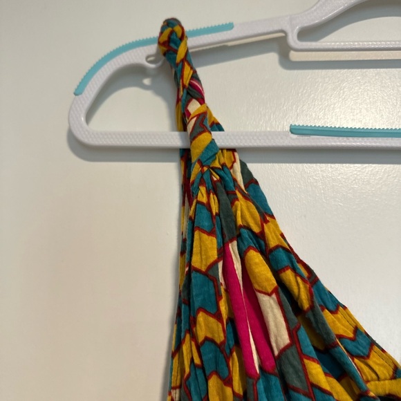 T Bag Women’s XS Colorful Abstract High Low Tank Top Braided Strap Vneck. - Picture 8 of 8